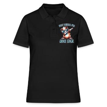 Guinea Pig Saying, Guinea Pig Gift - Women's Polo Shirt - black - Front - Ailine (174cm)