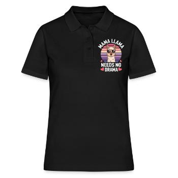 Llama Saying Alpaca Llamas Funny Llama Gift - Women's Polo Shirt - black - Front - Ailine (174cm)