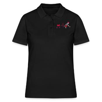 Guitare rock n roll - Polo Femme - noir - Devant - Ailine (174cm)