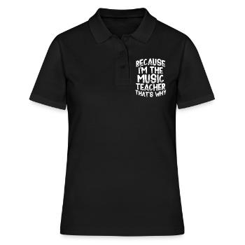 Professeur de musique École de musique Musicien musical - Polo Femme - noir - Devant - Ailine (174cm)
