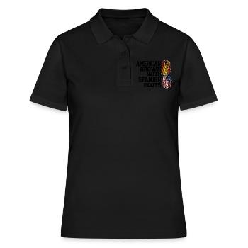 Spanisch Spanien Spanische Wurzeln Geschenk - Frauen Polo Shirt - Schwarz - Vorne - Ailine (174cm)