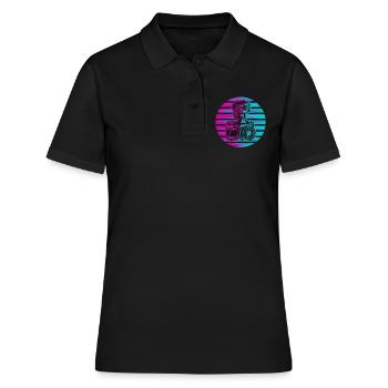 Fotograf Fotografie Foto Neon - Frauen Polo Shirt - Schwarz - Vorne - Ailine (174cm)
