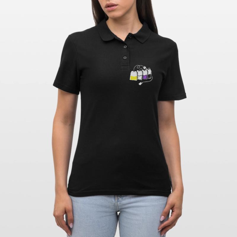 Nonbinary Pride Teebeutel Nonbinary Pride Frauen Polo Shirt