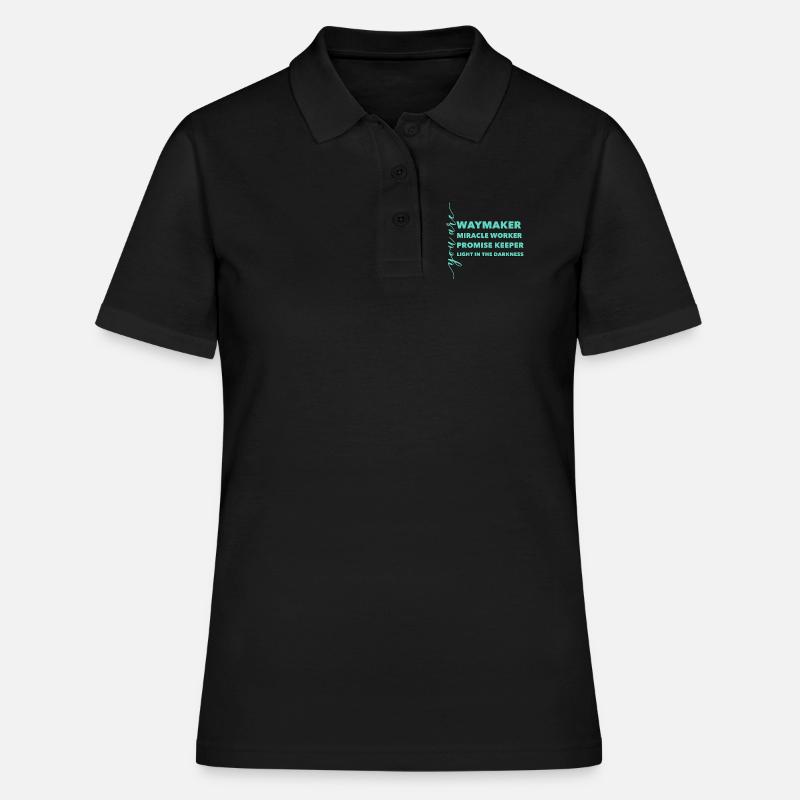 Waymaker Miracle Worker Promise Keeper Light Jesus - Women's Polo Shirt - black