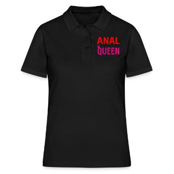 Sexe Proverbe Anal Porno Échangistes - Polo Femme - noir - Devant - Ailine (174cm)