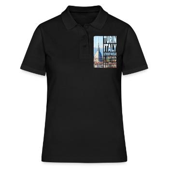 Turin Turin Turin Italie Ville Skyline Accueil Amour - Polo Femme - noir - Devant - Ailine (174cm)