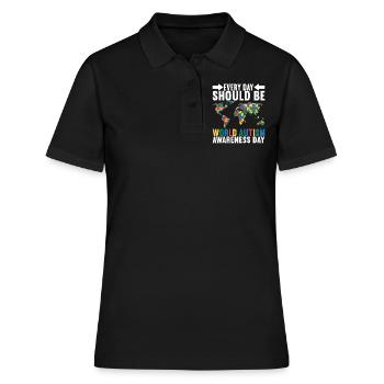 Autist Autismus Autistisch - Frauen Polo Shirt - Schwarz - Vorne - Ailine (174cm)