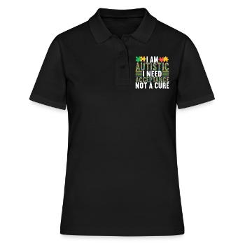 Autist Autismus Autistisch - Frauen Polo Shirt - Schwarz - Vorne - Ailine (174cm)