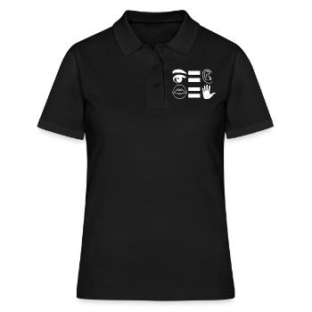 Sourds sourds-muets sourds sourds - Polo Femme - noir - Devant - Ailine (174cm)