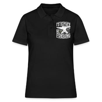 Schmied Schmieden Amboss - Frauen Polo Shirt - Schwarz - Vorne - Ailine (174cm)