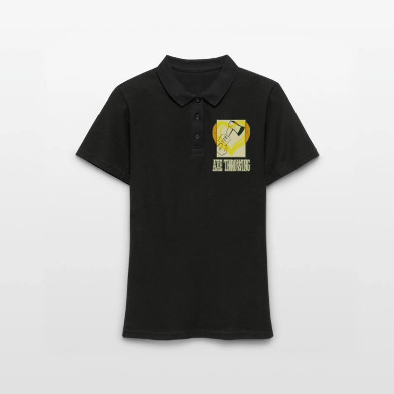 Axe Throwing Axe Throwing Axe Throwing Sport Double Axe Women's Polo Shirt