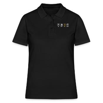 Eat Sleep Hunt Repeat Arrowhead Hunter - Frauen Polo Shirt - Schwarz - Vorne - Ailine (174cm)