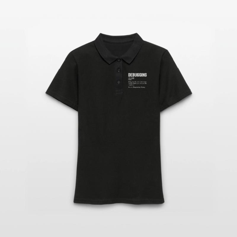 Debugging Definition Developer Coder Programmierer Frauen Polo Shirt