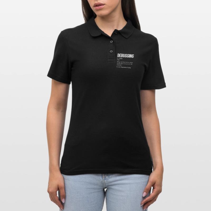 Debugging Definition Developer Coder Programmierer Frauen Polo Shirt