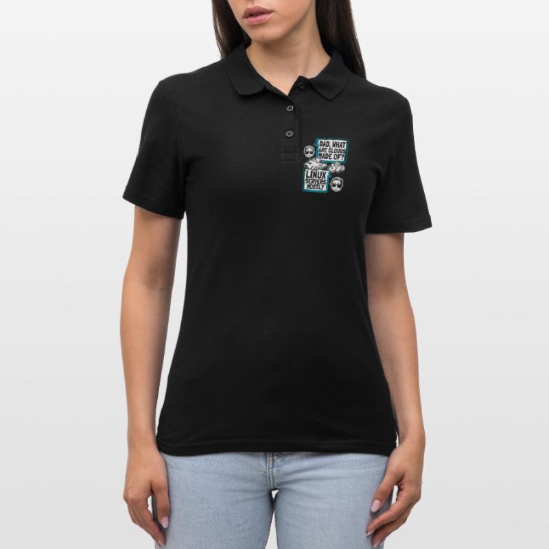 Dad What Are Clouds Made Of Developer Coder Frauen Polo Shirt
