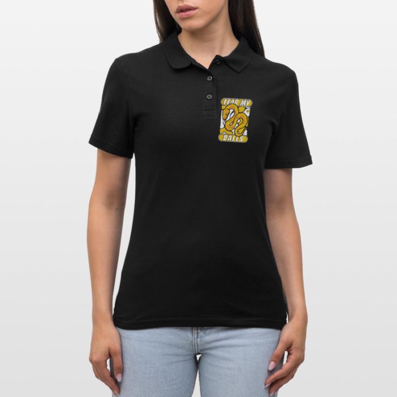 Fear My Balls Python Schlange Banana Ball Python Frauen Polo Shirt