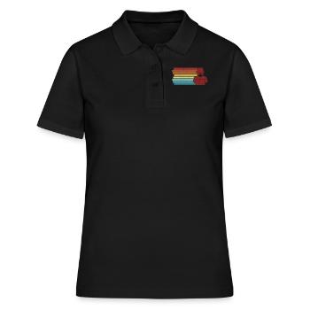 Rétro Social Engineering Phishing Sniffer Grey - Polo Femme - noir - Devant - Ailine (174cm)