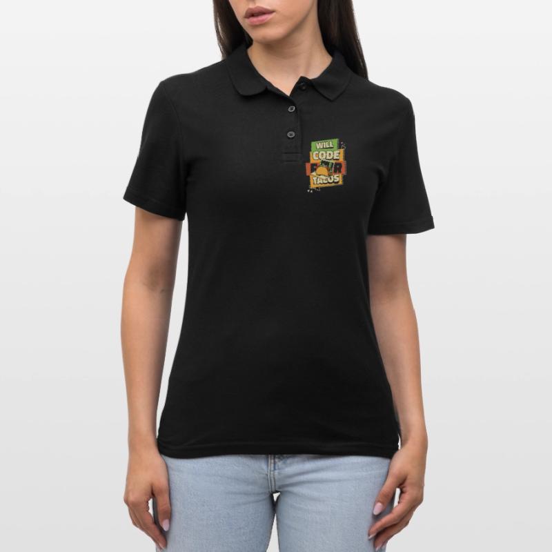 Will Code For Tacos Developer Coder Programmierer Frauen Polo Shirt