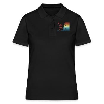 Démolition rétro Entrepreneur Maison Démolisseur Maison - Polo Femme - noir - Devant - Ailine (174cm)
