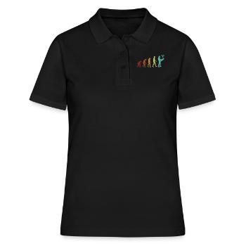 Nuklearingenieur Evolution Uranenergie Kernenergie - Frauen Polo Shirt - Schwarz - Vorne - Ailine (174cm)