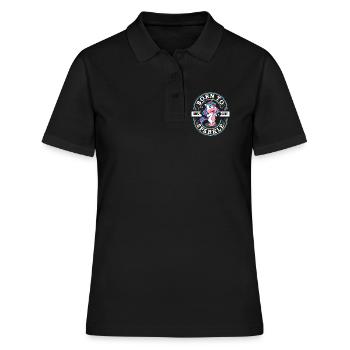 Geboren zu Funkeln - Süsses Einhorn - Glitzer - Frauen Polo Shirt - Schwarz - Vorne - Ailine (174cm)