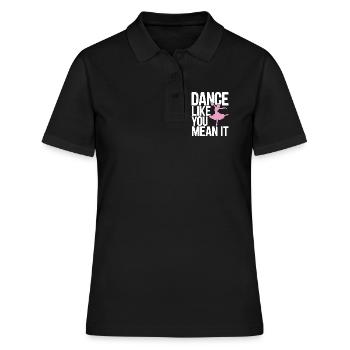 Dansez comme vous le pensez Typographie Design - Polo Femme - noir - Devant - Ailine (174cm)