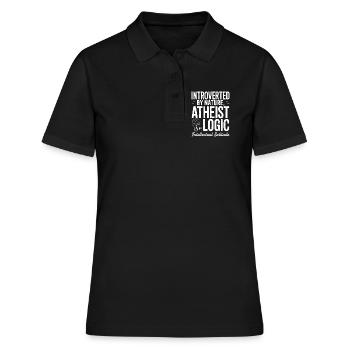 Introverti par nature, logique athée - Polo Femme - noir - Devant - Ailine (174cm)