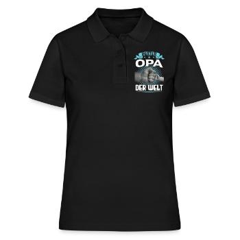 Opa Großvater Enkelkind Geschenk - Frauen Polo Shirt - Schwarz - Vorne - Ailine (174cm)