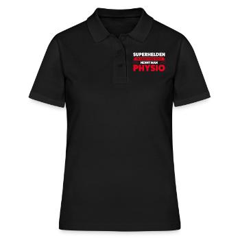 Physio Physiotherapie Praxis Geschenk - Frauen Polo Shirt - Schwarz - Vorne - Ailine (174cm)