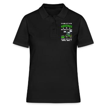 Vorschule Traktor Vorschüler Geschenk - Frauen Polo Shirt - Schwarz - Vorne - Ailine (174cm)
