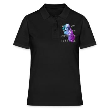 Marcus Tugenden des Stoikismus Weisheit Mut Gerechtigkeit - Frauen Polo Shirt - Schwarz - Vorne - Ailine (174cm)