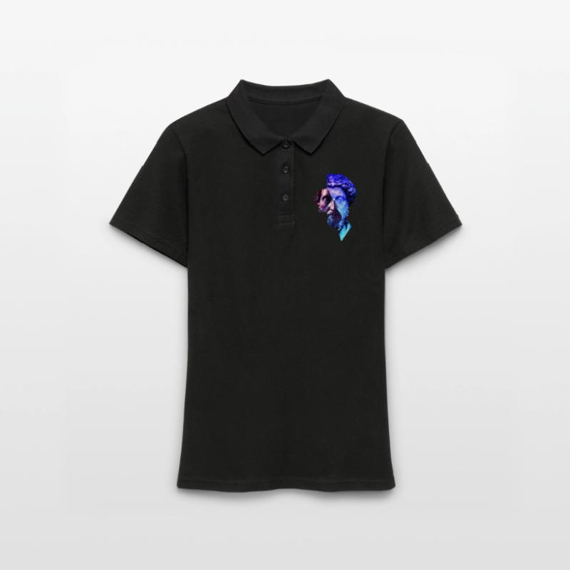 Stoïcisme Marc aurèle Univers violet Artwork Polo Femme