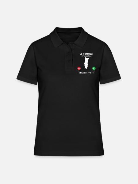 Le Portugal m'appelle il faut que j'y aille! - Polo Femme - noir
