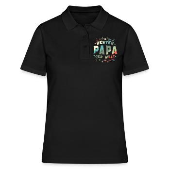 Bester Papa Der Welt Bester Papa - Frauen Polo Shirt - Schwarz - Vorne - Ailine (174cm)