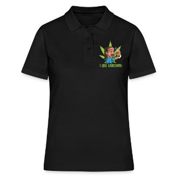 Cannabis Hanf Kiffer Geschenk - Frauen Polo Shirt - Schwarz - Vorne - Ailine (174cm)