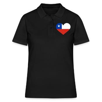 Chile - Frauen Polo Shirt - Schwarz - Vorne - Ailine (174cm)
