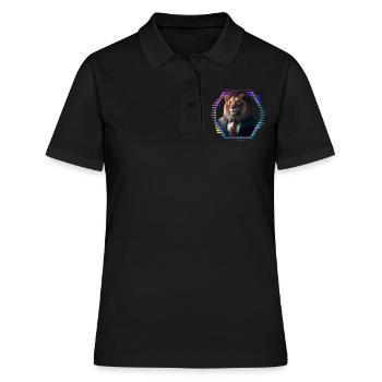 Lion en costume - Polo Femme - noir - Devant - Ailine (174cm)