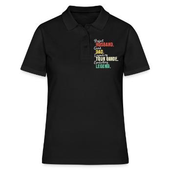 Tour Guide Papa - Frauen Polo Shirt - Schwarz - Vorne - Ailine (174cm)