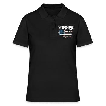 Gewinner US Winner - Frauen Polo Shirt - Schwarz - Vorne - Ailine (174cm)