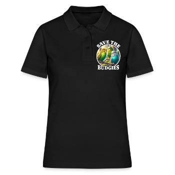 Save Budgie - Women's Polo Shirt - black - Front - Ailine (174cm)
