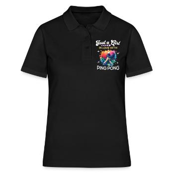 Ping Pong Mädchen - Frauen Polo Shirt - Schwarz - Vorne - Ailine (174cm)