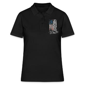 Sarkastischer Kellner - Frauen Polo Shirt - Schwarz - Vorne - Ailine (174cm)