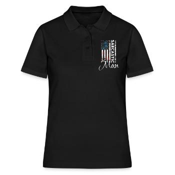 Homme sarcastique - Polo Femme - noir - Devant - Ailine (174cm)