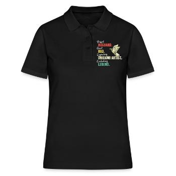 Papa origami - Polo Femme - noir - Devant - Ailine (174cm)