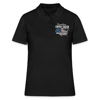 Créateur de contenu US - Polo Femme - noir - Devant - Ailine (174cm)
