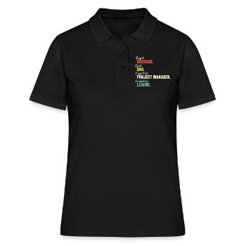 Project Manager Dad - Women's Polo Shirt - black - Front - Ailine (174cm)