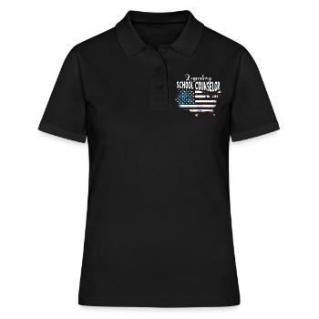 Schulberater US - Frauen Polo Shirt - Schwarz - Vorne - Ailine (174cm)