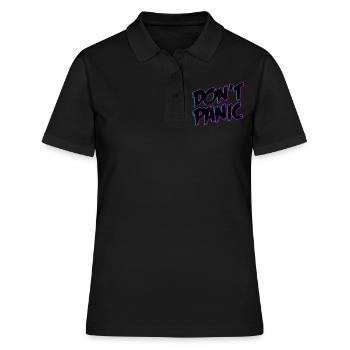 Dont Panic Don´t Panic | Farben änderbar - Frauen Polo Shirt - Schwarz - Vorne - Ailine (174cm)