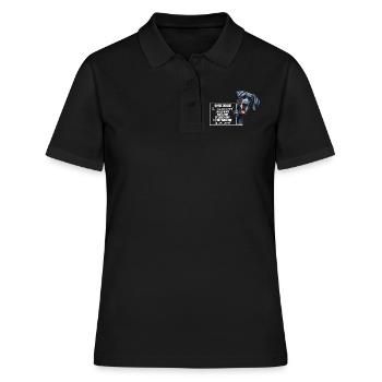 Ohne Dogge ist alles doof Dogge Halter Geschenk - Frauen Polo Shirt - Schwarz - Vorne - Ailine (174cm)