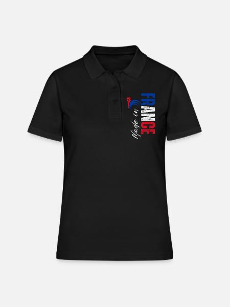 Fabriqué en France, j’adore la France - Polo Femme - noir